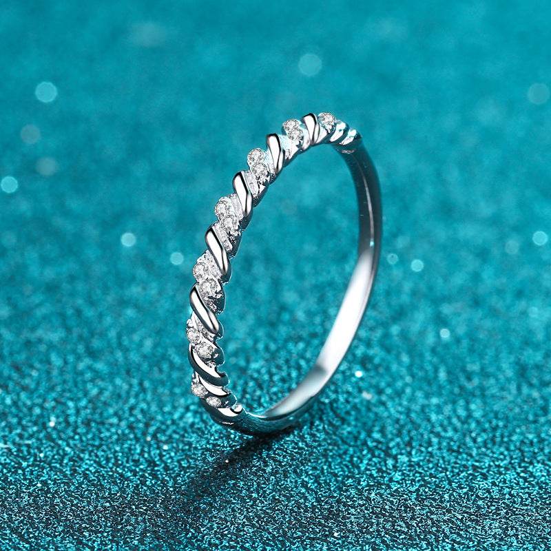 925 sterling silver ring transfer moissanite diamond ring engagement gift - MOWTE