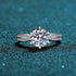 925 sterling silver ring 1-carat moissanite ring six claw ring Starlight Queen moissanite ring - MOWTE