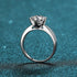 925 sterling silver ring 1-carat moissanite ring six claw ring Starlight Queen moissanite ring - MOWTE