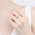 925 Sterling Silver Pt950 Platinum Plated Women's Moissanite Eternity Wedding Ring - MOWTE