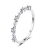 925 Sterling Silver Pt950 Platinum Plated Women's Moissanite Eternity Wedding Ring - MOWTE