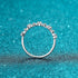 925 Sterling Silver Pt950 Platinum Plated Women's Moissanite Eternity Wedding Ring - MOWTE