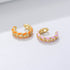 S925 pure silver drop glue hollow diamond inlaid earrings with ear bone clip without ear hole - MOWTE
