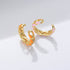 S925 pure silver drop glue hollow diamond inlaid earrings with ear bone clip without ear hole - MOWTE