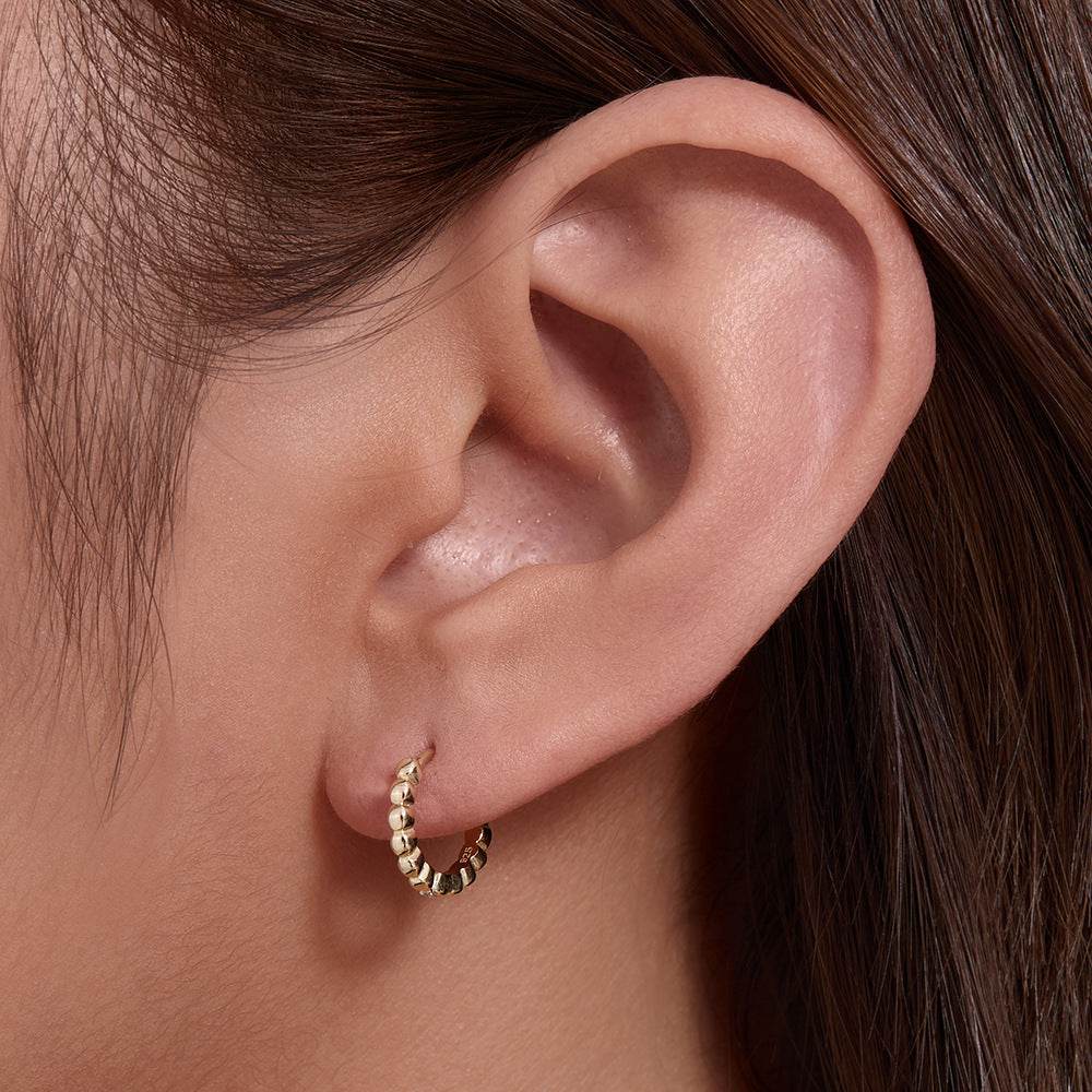 S925 pure silver French retro loop earrings - MOWTE