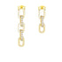 S925 sterling silver chain long and short asymmetrical zircon earrings - MOWTE