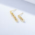 S925 sterling silver chain long and short asymmetrical zircon earrings - MOWTE