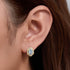 Simple geometric blue natural topaz earrings for women - MOWTE