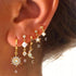 925 sterling silver star studs light luxury Australian treasure earrings - MOWTE