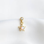 925 sterling silver star studs light luxury Australian treasure earrings - MOWTE