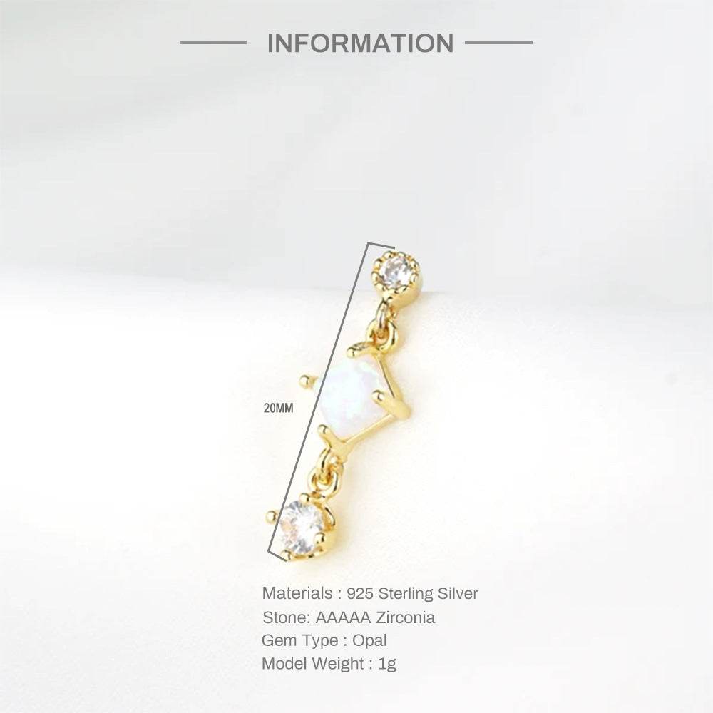 925 sterling silver star studs light luxury Australian treasure earrings - MOWTE