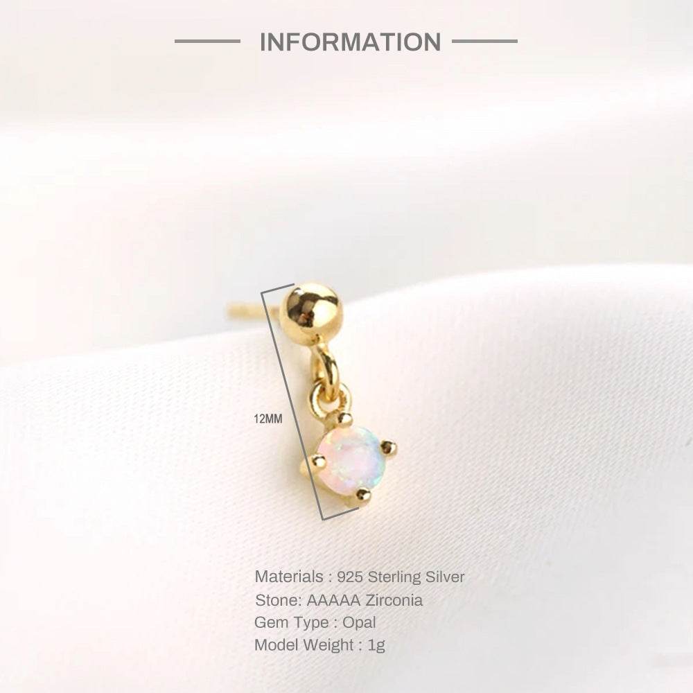 925 sterling silver star studs light luxury Australian treasure earrings - MOWTE