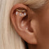 S925 pure silver exquisite tassel flat head thread piercing ear bone nail - MOWTE