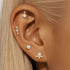S925 sterling silver geometric Australian treasure fashion set earrings - MOWTE