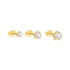S925 sterling silver geometric Australian treasure fashion set studs - MOWTE