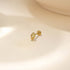 S925 pure silver heart-shaped moonstone inlaid with diamonds, flat head internal thread puncture cartilage earrings - MOWTE