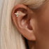 S925 pure silver daily wear geometric elements zircon splicing cartilage spiral puncture 16G earrings earrings - MOWTE