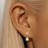 S925 sterling silver daily outfit with diamond studded tassel geometry 16g Devil's Eye diamond studded puncture thread earlobe and ear bone - MOWTE