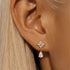 S925 silver design powder zirconium fashionable and popular earrings - MOWTE