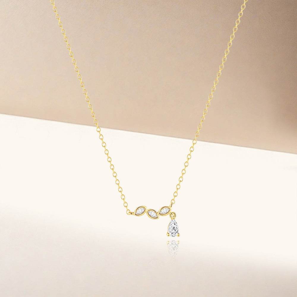 S925 pure silver necklace pure silver high-end collarbone chain - MOWTE