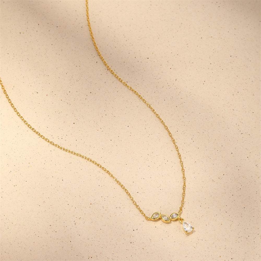 S925 pure silver necklace pure silver high-end collarbone chain - MOWTE