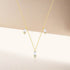 S925 sterling silver layered square diamond studded collarbone necklace - MOWTE