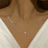 S925 pure silver sparkling round set zircon bubble necklace - MOWTE