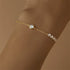 S925 sterling silver sparkling round set zircon bubble bracelet - MOWTE