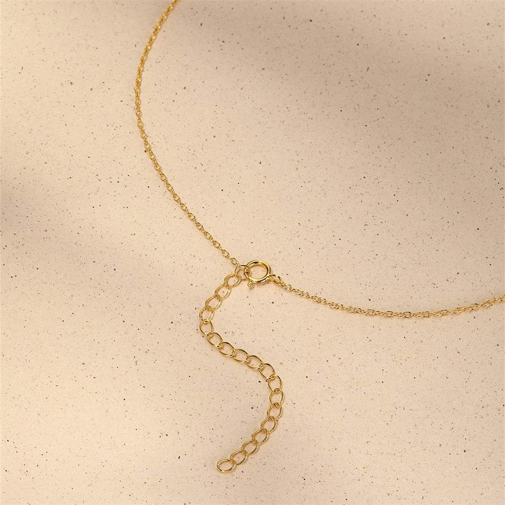 S925 pure silver gold-plated bracelet with simple plain smooth surface flower clover - MOWTE