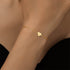 S925 sterling silver daily matching smooth heart-shaped paperclip chain bracelet - MOWTE