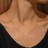 S925 pure silver daily pendant heart full diamond luxury necklace collarbone chain - MOWTE