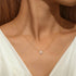 S925 sterling silver daily rose ring collarbone chain - MOWTE