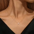 S925 sterling silver daily rose ring collarbone chain - MOWTE