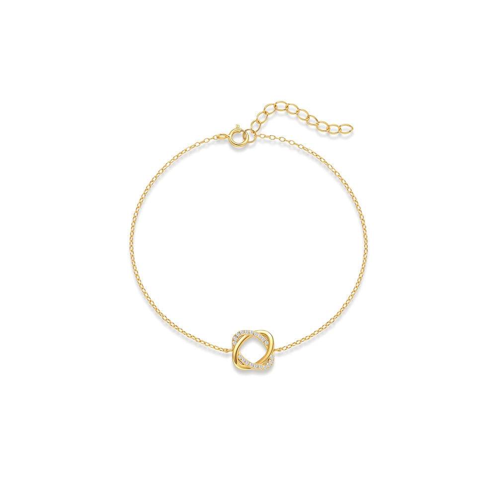 S925 pure silver small flower clover exquisite bubble diamond pearl bracelet - MOWTE