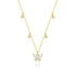 S925 pure silver butterfly set diamond layered women's collarbone necklace - MOWTE
