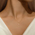 S925 pure silver small flower clover exquisite super fairy bubble diamond pearl necklace - MOWTE