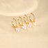 S925 pure silver daily wear simple style with diamond studded water droplet geometric ear clip - MOWTE