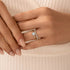 S925 Pure Silver Luxury Square Diamond Set Ring, Women's Carat Diamond Set - MOWTE