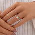 S925 Pure Silver Luxury Square Diamond Set Ring Women's Carat Diamond Set - MOWTE