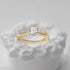 S925 Pure Silver Luxury Square Diamond Set Ring Women's Carat Diamond Set - MOWTE