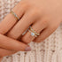 S925 Pure Silver Luxury Square Diamond Set Ring Women's Carat Ring - MOWTE