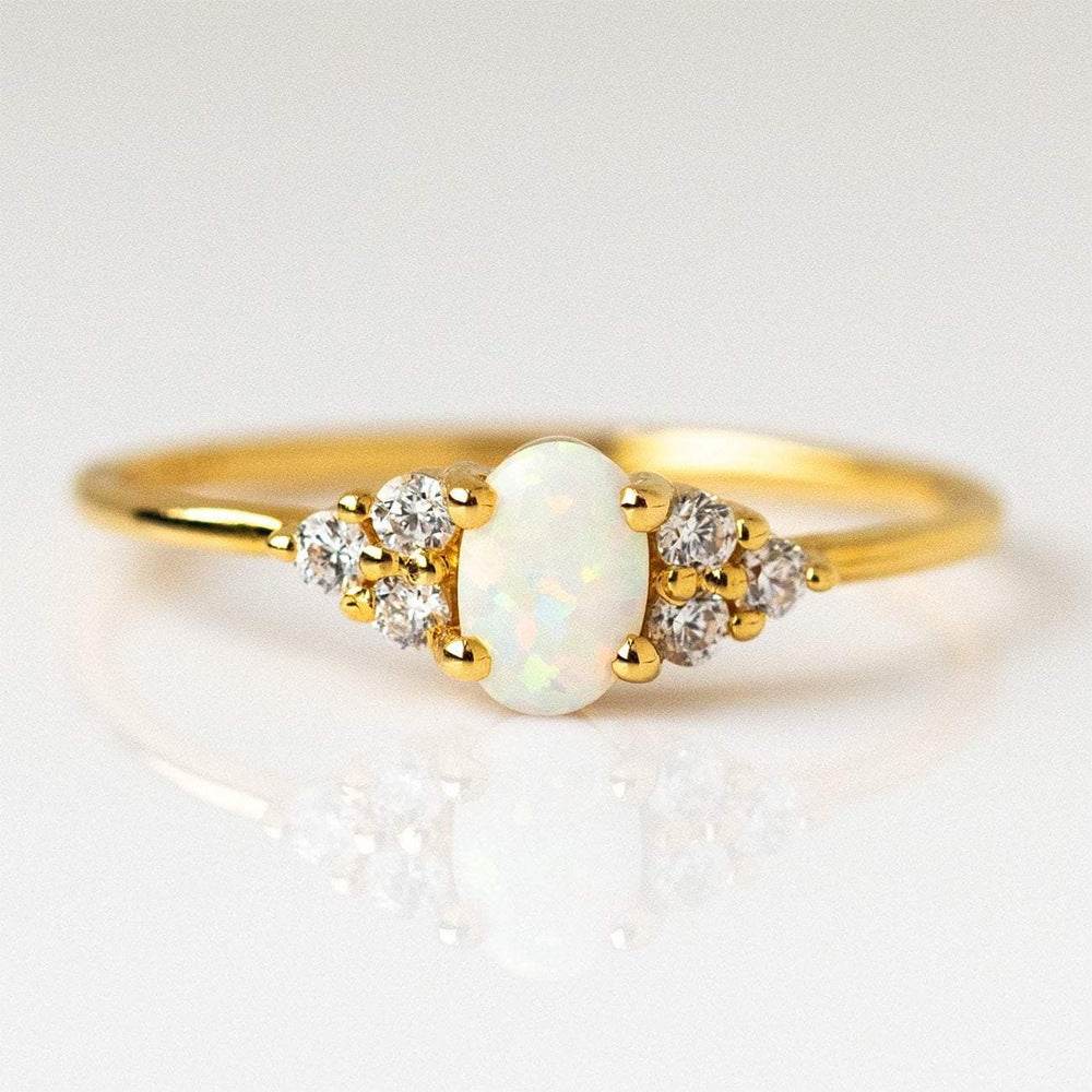 S925 Pure Silver Opal Ring - MOWTE
