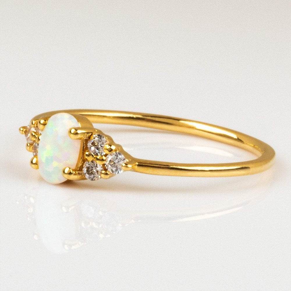 S925 Pure Silver Opal Ring - MOWTE