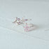 925 sterling silver leaf pink flower opening ring - MOWTE