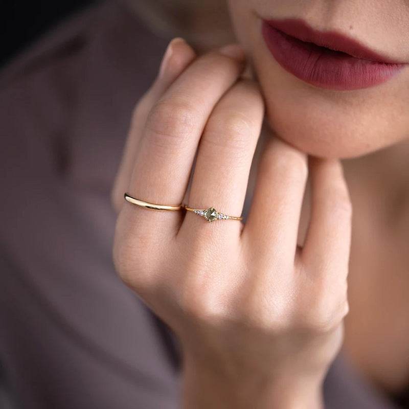 S925 pure silver engagement ring - MOWTE