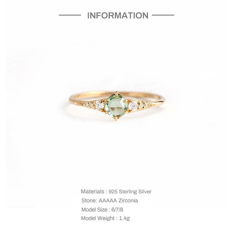 S925 pure silver engagement ring - MOWTE