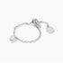 925 sterling silver diamond studded adjustable chain ring - MOWTE