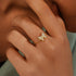 925 sterling silver diamond studded adjustable chain ring - MOWTE