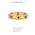 S925 pure silver black stone stackable ring - MOWTE