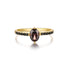S925 pure silver black stone stackable ring - MOWTE